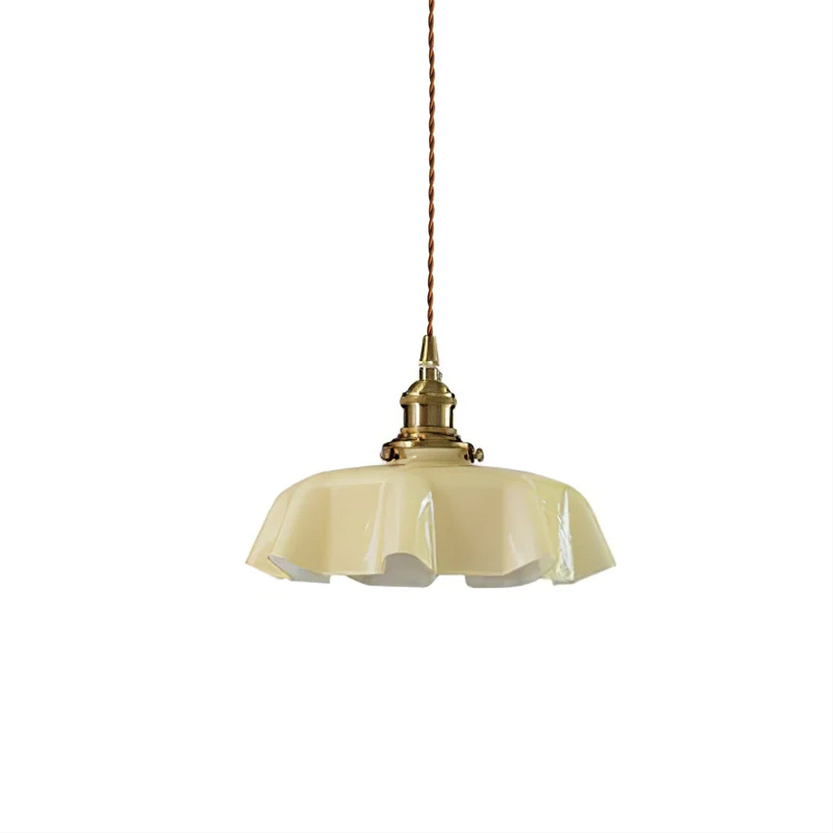 Pendant Pleated Ivory Lamp Farmhouse Charm With