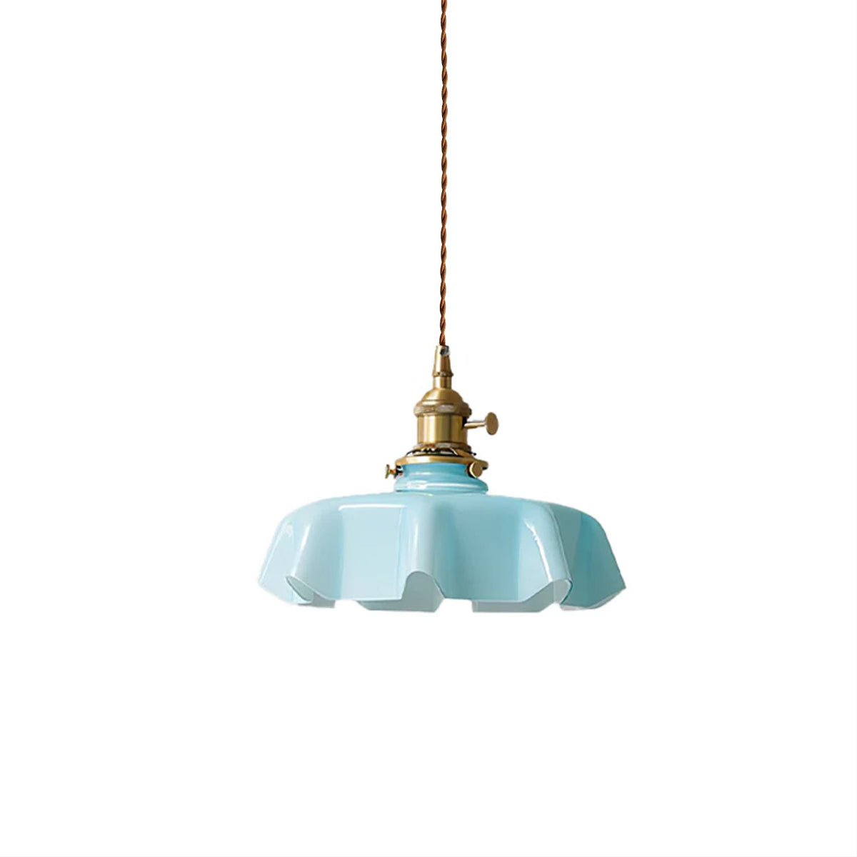 Pendant Pleated Ivory Lamp Farmhouse Charm With