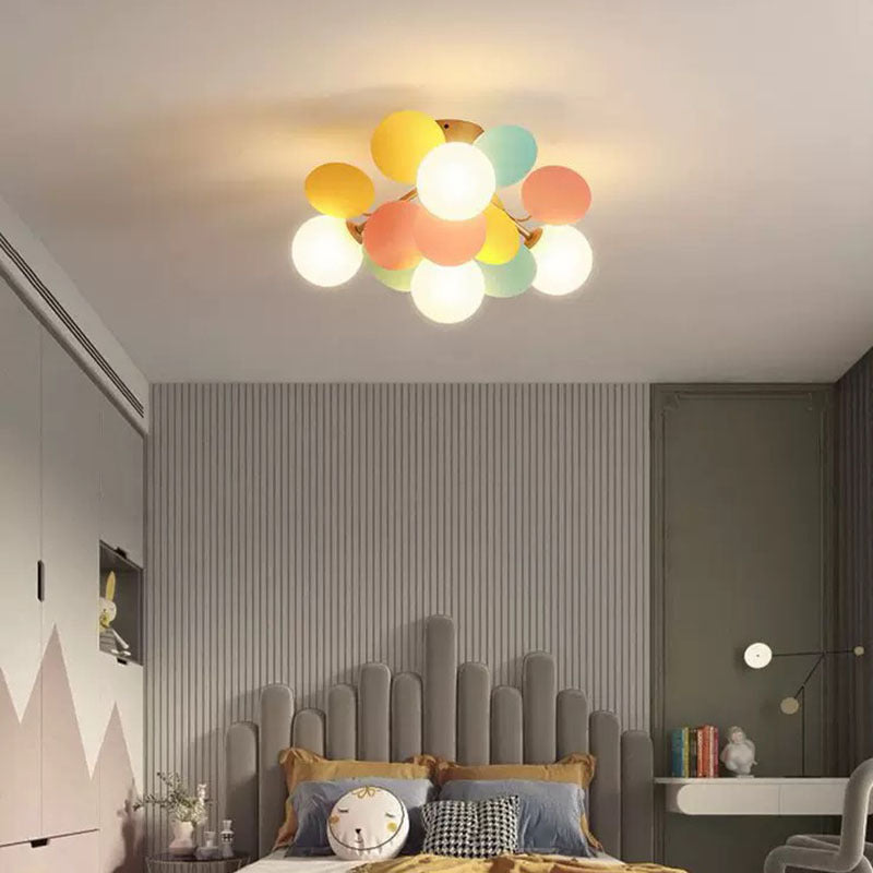 Colourful Contemporary Ceiling Light Acrylic Bubble Cluster