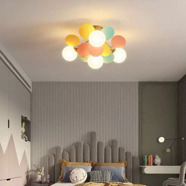 Colourful Contemporary Ceiling Light Acrylic Bubble Cluster