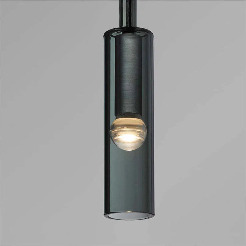 Warm Glow Pendant Wall Light With Premium Black Glass