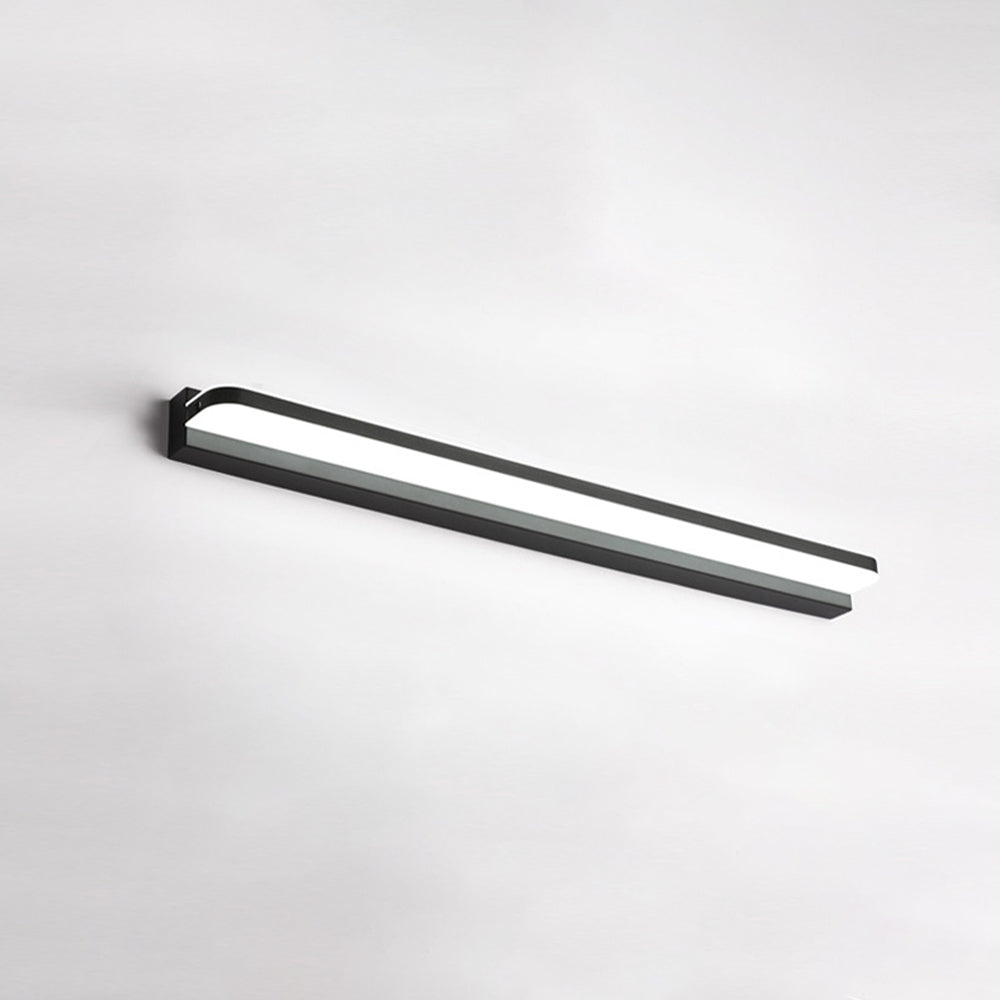 Modern Rectangular Bathroom Wall Light With Mirror Finish