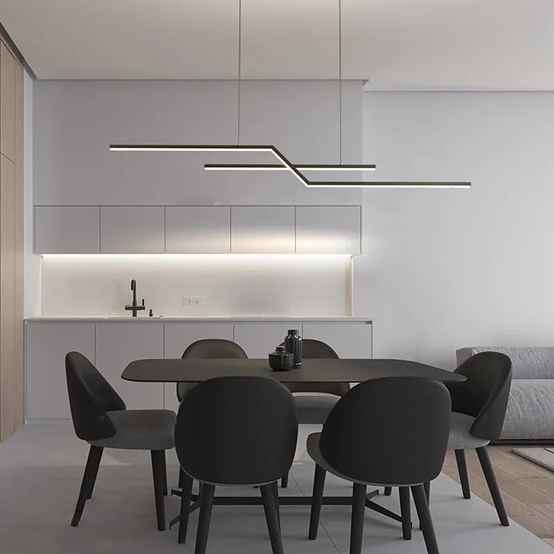 Pendant Light For Living Room Ambience Black Gold Linear