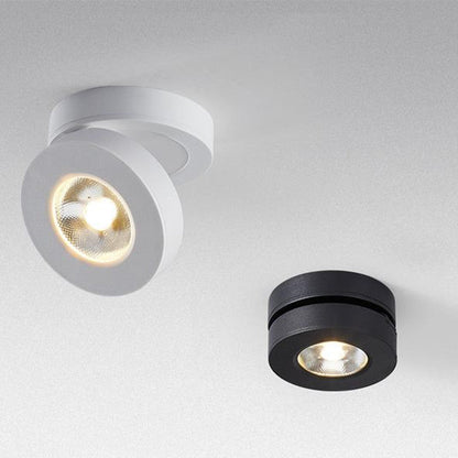 White And Black Aluminium Round Flush Mount Ceiling Light