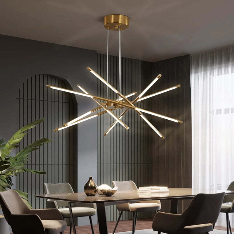 Architectural Bar Design Black Gold Pendant Light