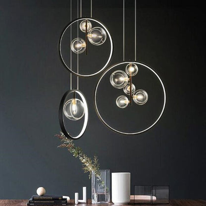 Energy Efficient LED Glass Orb Pendant Light For Dining