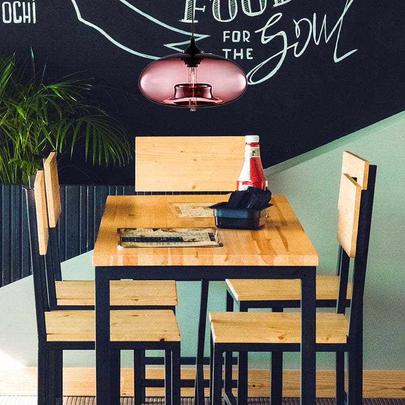 Warm Ambient Glow Bread Shaped Glass Pendant Light