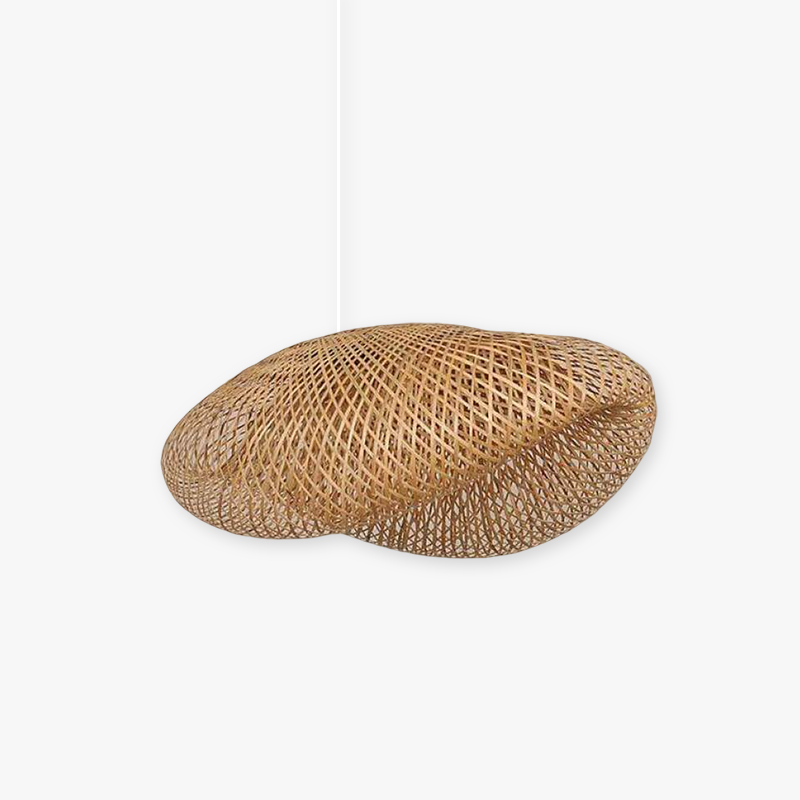 Dining Room Warm Glow Natural Bamboo Pendant Light