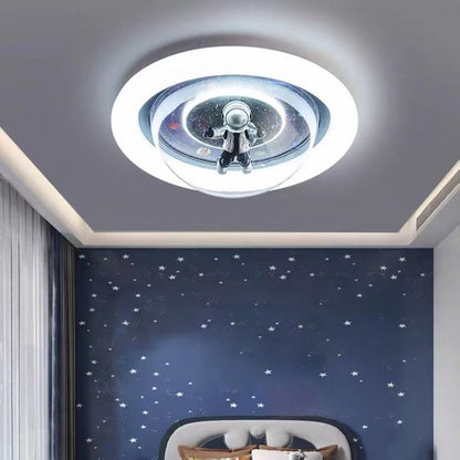 Astronaut Nebula Luna Ceiling Light Dimmable Flush Mount Galaxy