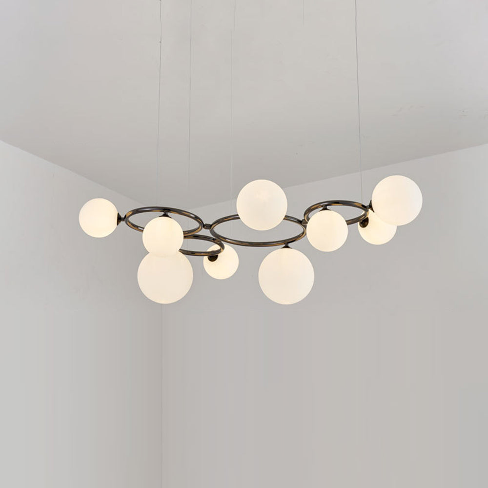 Modern Wave Pendant Light In Metal And Glass Durable