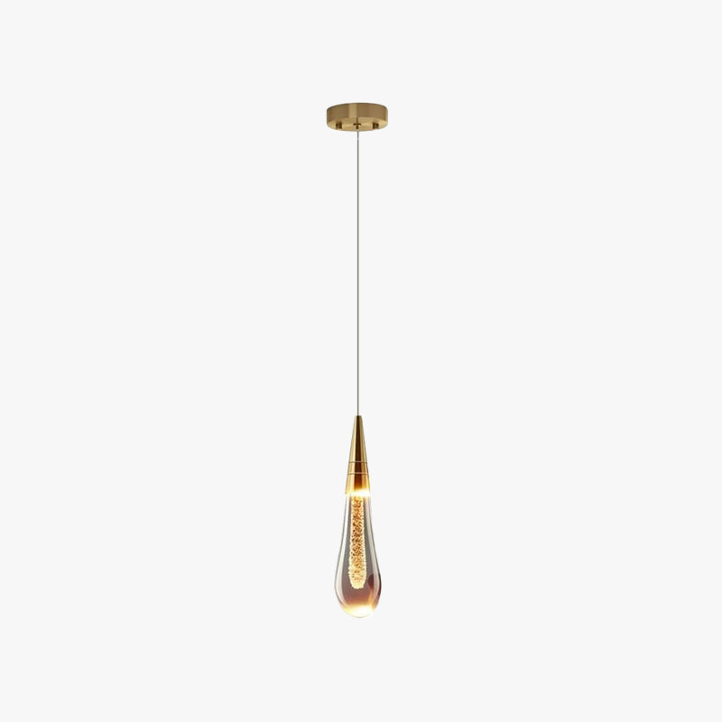 Ambient Glow Gold Crystal Pendant Light