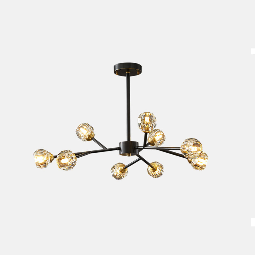 Crystal Shade Gold Metal Pendant Light