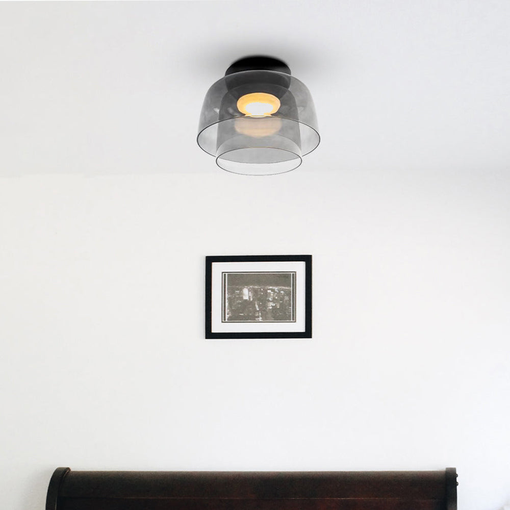 Modern Minimalist Luma Glass Flush Mount Ceiling Light