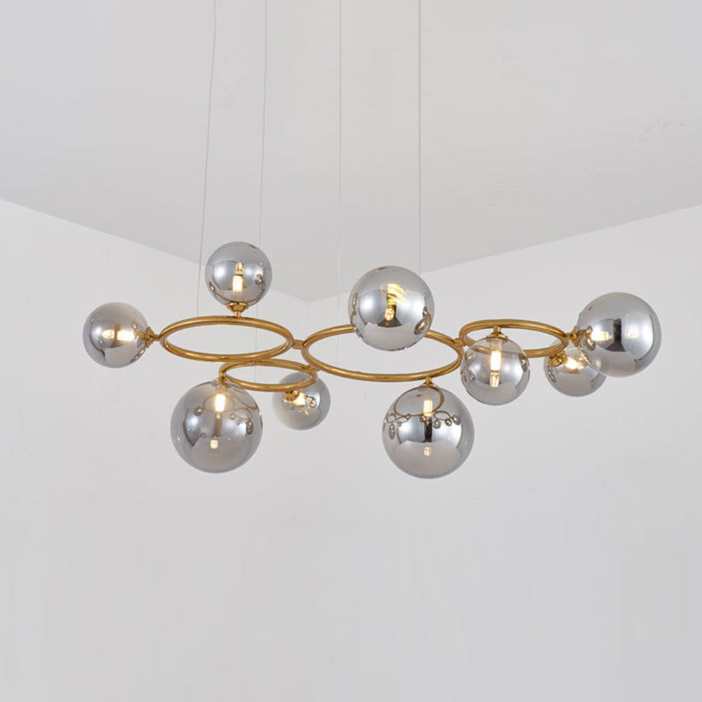 Modern Wave Pendant Light In Metal And Glass Durable