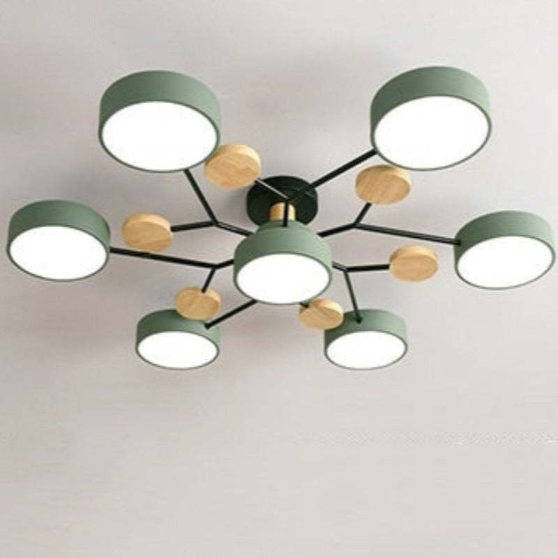 Living Room And Dining Area Ceiling Light Wooden Round