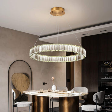 Elegant Ambience Round Crystal Pendant Light
