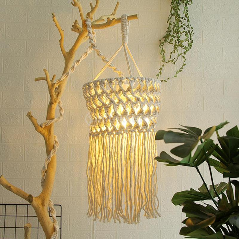 Cozy Living Spaces Cotton Rope Pendant Light
