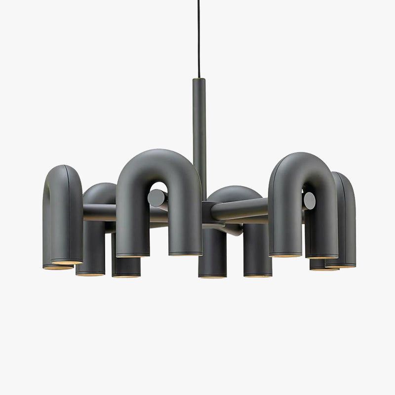 Three U-Shaped Arms Modern Linear Pendant Light