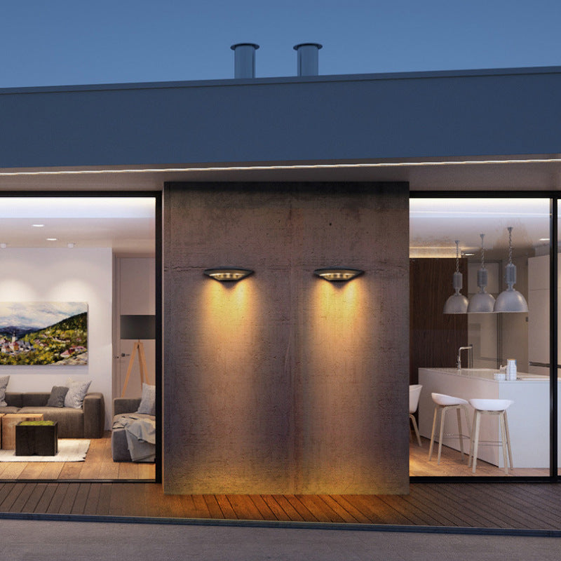 Outdoor Black Metal LED Wall Light Orbit