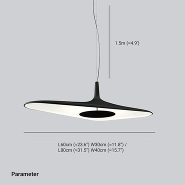Black And White Resin Minimalist Pendant Light Arisha
