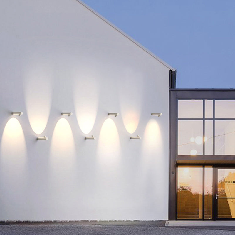 White And Black Contemporary Outdoor Waterproof Wall Light