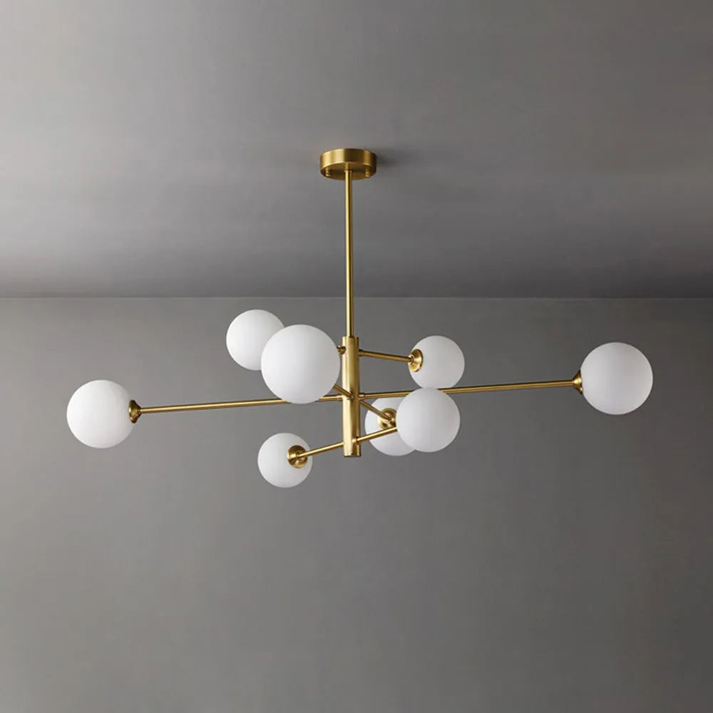 Pendant Light in Modern Copper and Black Glass Shade