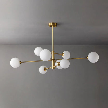 Pendant Light in Modern Copper and Black Glass Shade