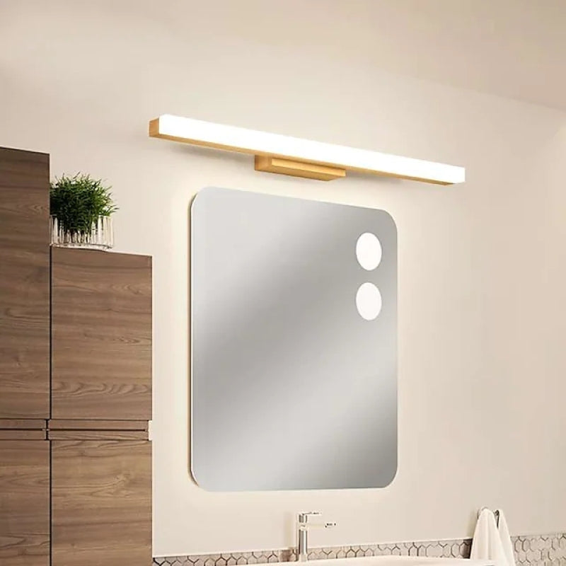 Linear Wall Light Minimalist Walnut Wood