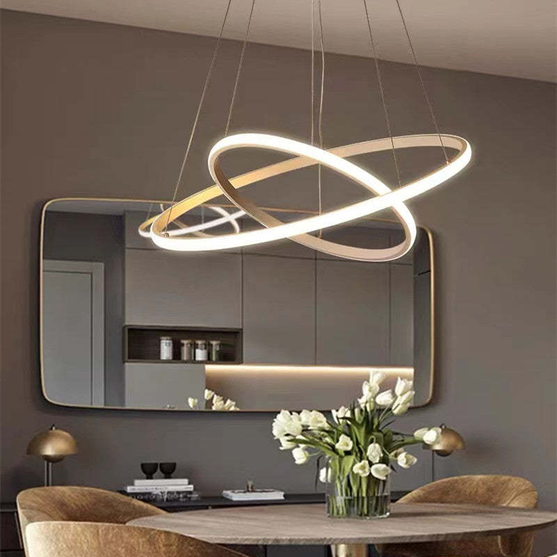 Adjustable Rings Dimmable Ring Pendant Light