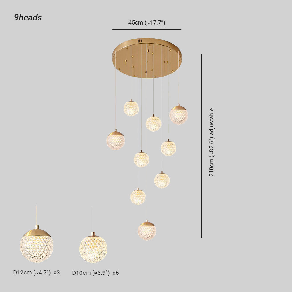 Modern Flair Pendant Light With Gold Art Deco