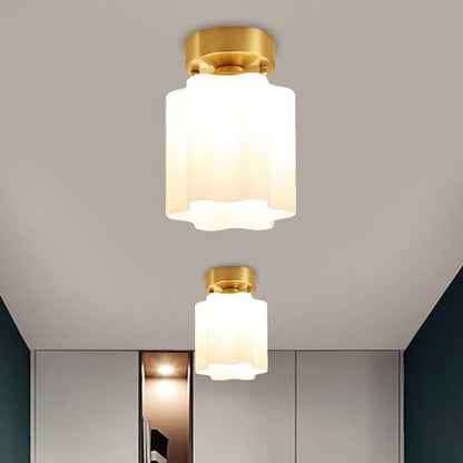Retro Brass Flush Mount Ceiling Light For Living Dining Bedroom