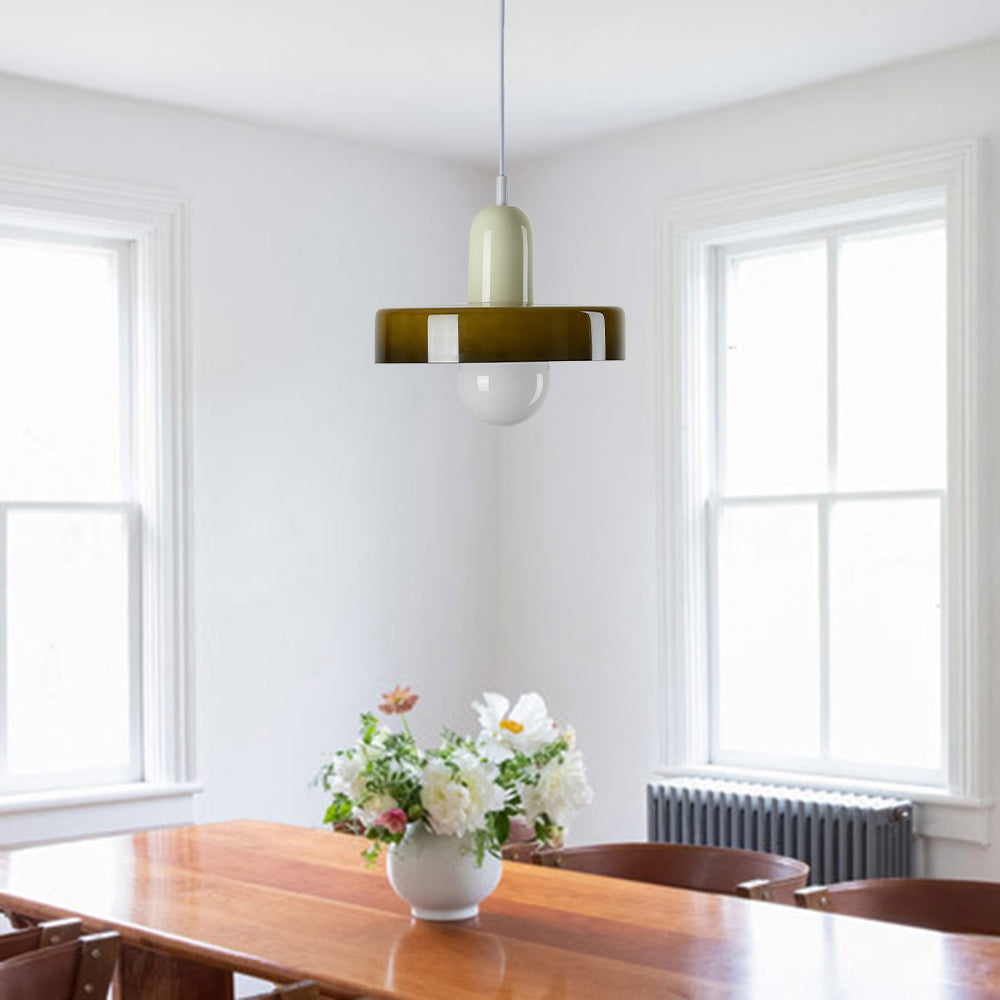 Warm Glow Vintage Glass Pendant Light