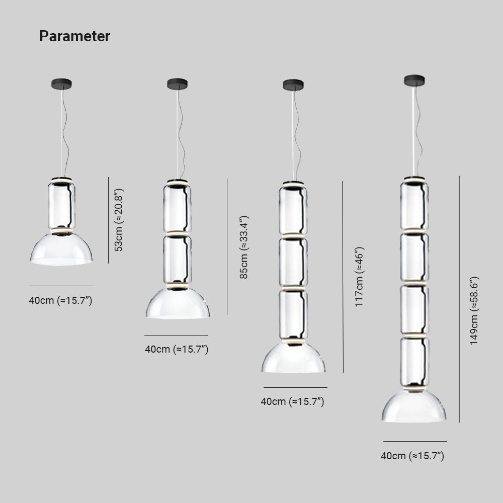 Living Room Ambience Warm White Glass Pendant Light