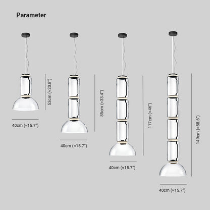 Living Room Ambience Warm White Glass Pendant Light