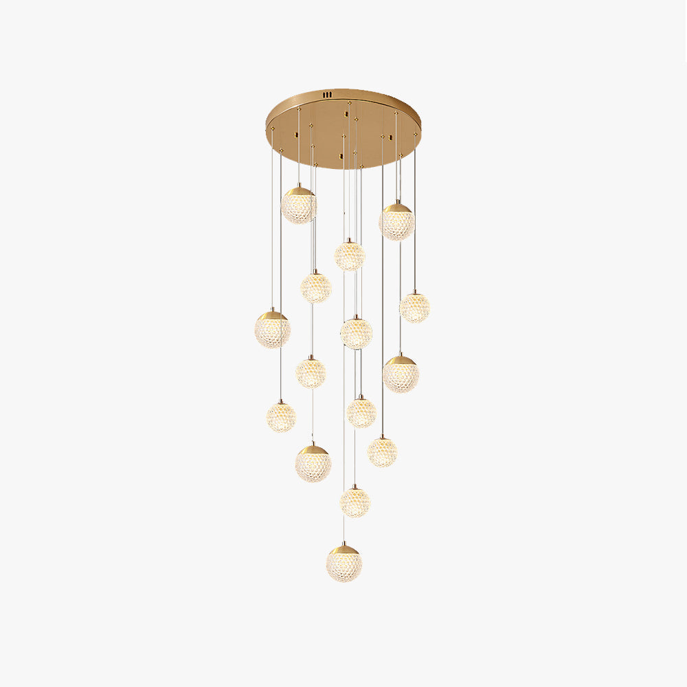 Modern Flair Pendant Light With Gold Art Deco