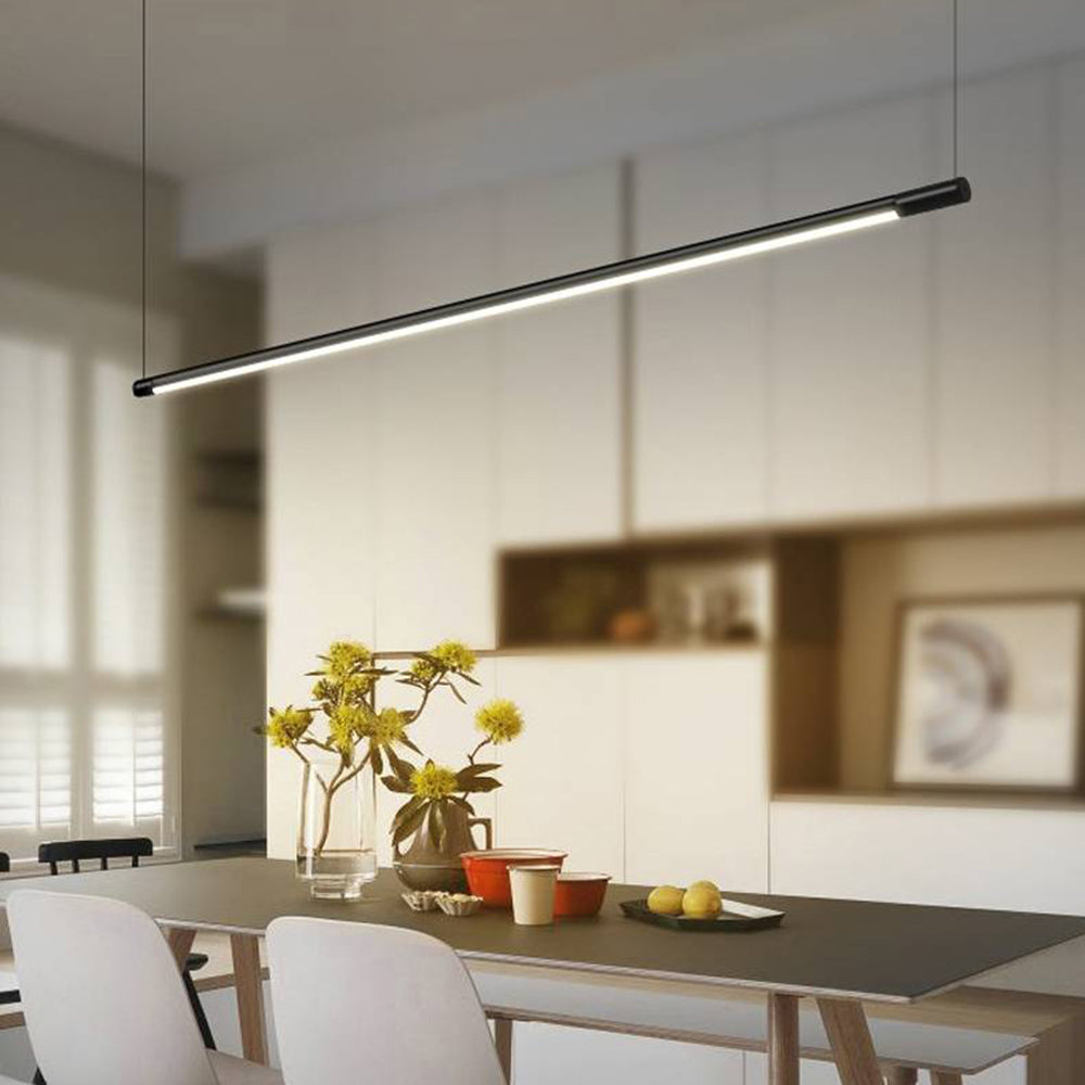 Black Smart Linear Dimmable Pendant Light