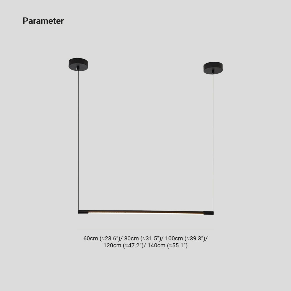 Black Smart Linear Dimmable Pendant Light