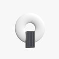 Outdoor Wall Light IP65 Rated Black And White Modern Metal Solar