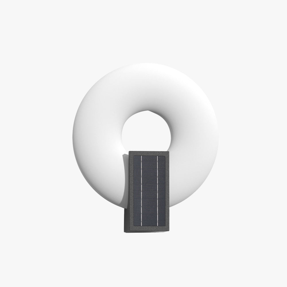 Outdoor Wall Light IP65 Rated Black And White Modern Metal Solar