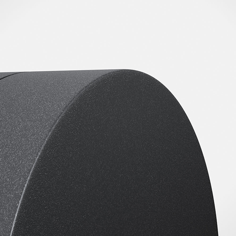 Outdoor Wall Light In Black Metal And Glass Minimalist Round