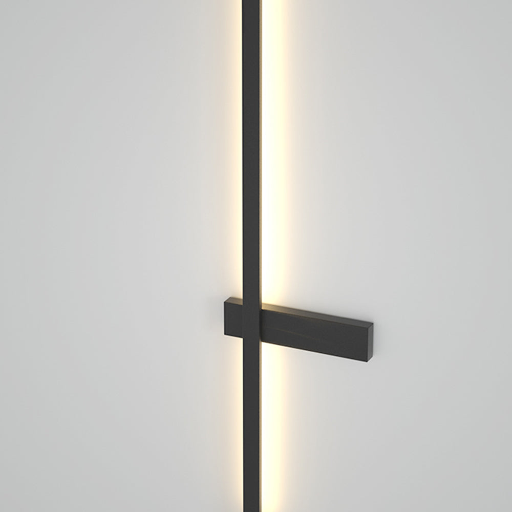 Black Outdoor Linear Wall Duo Minimalist Light