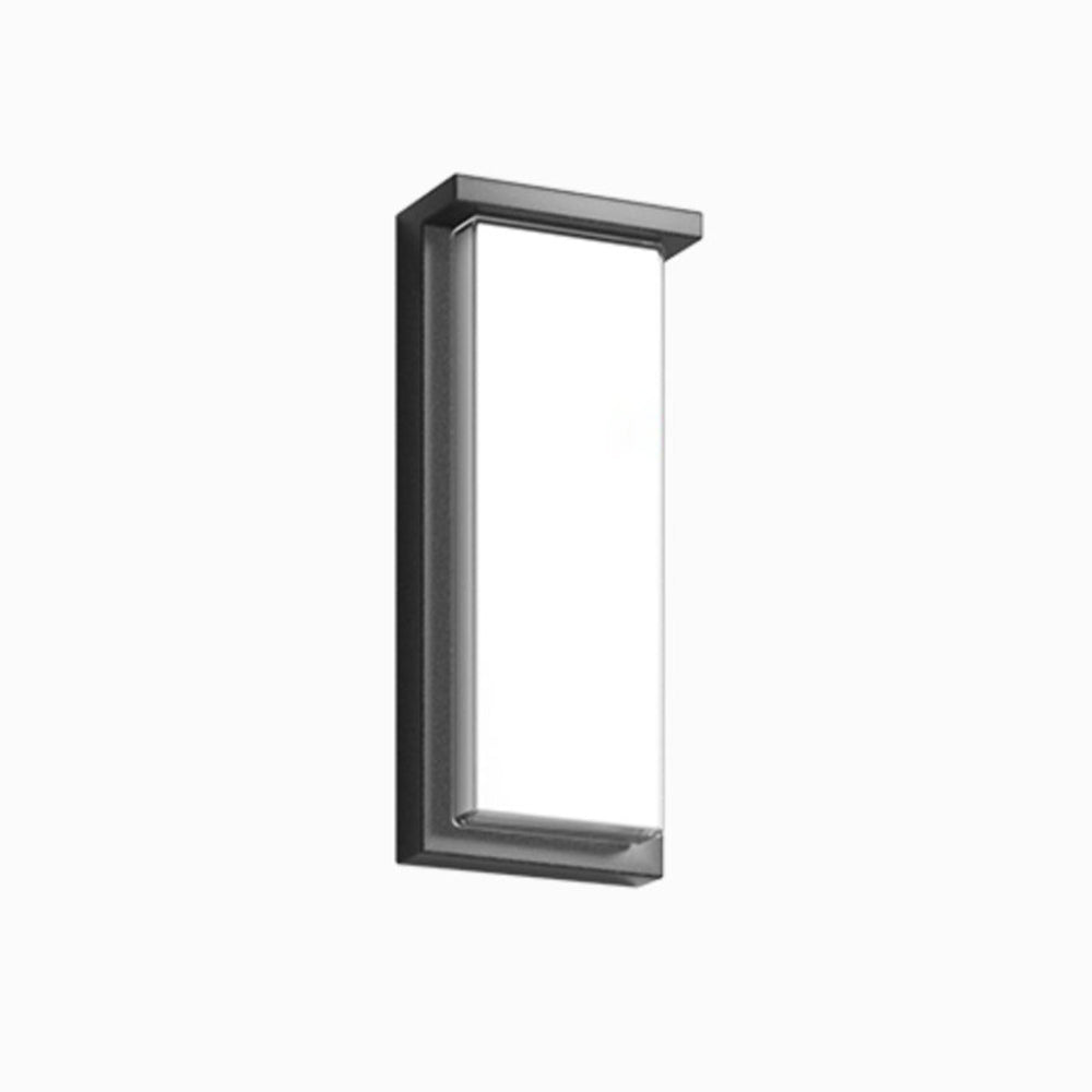 Minimalist Black Outdoor Metal Wall Light Rectangular Garden Light