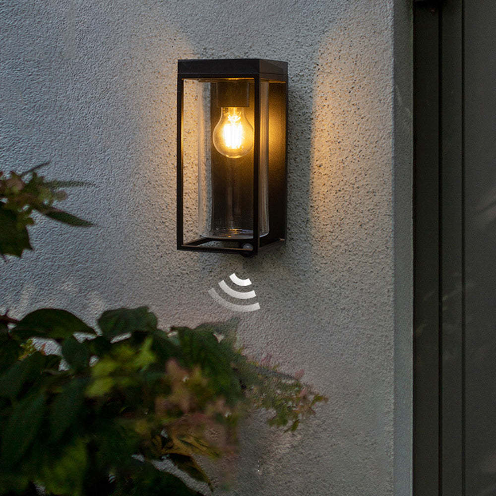 IP65 Waterproof Outdoor Wall Light Solara Rectangular Solar Glass