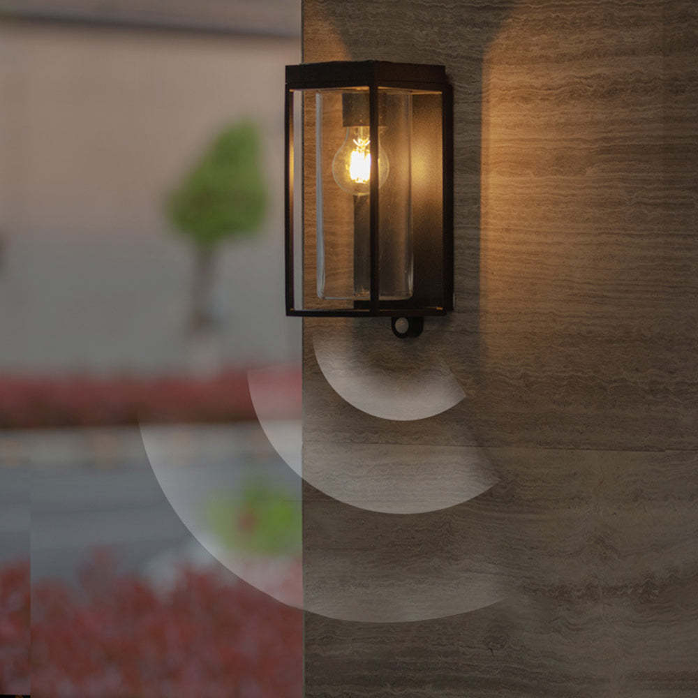 IP65 Waterproof Outdoor Wall Light Solara Rectangular Solar Glass