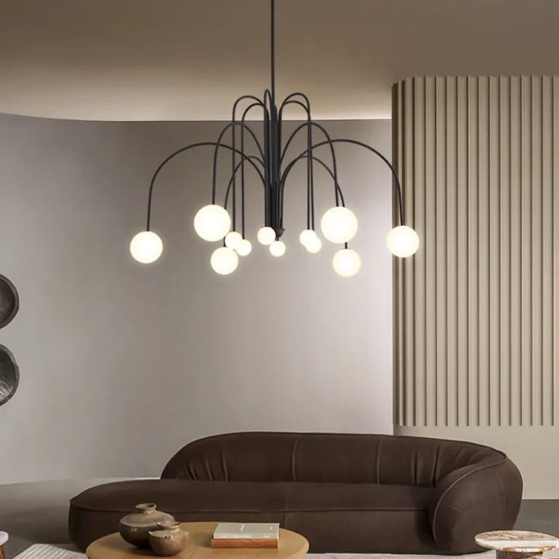 Warm Ambience Delivered by Monica Glass Bubble Pendant Light