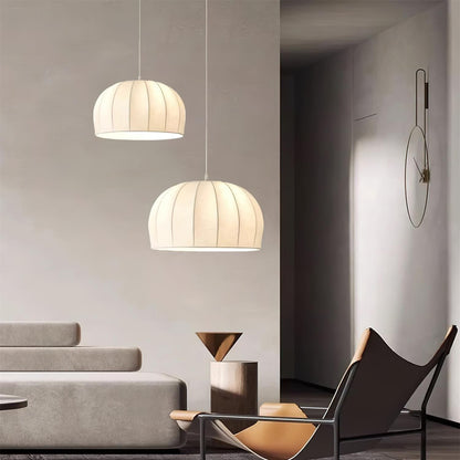 Pendant Dome Fabric Lamp White For Ambient Soft Lighting