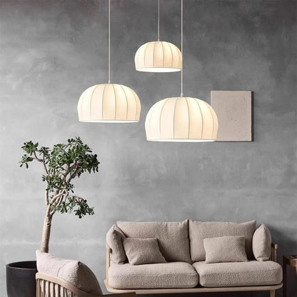 Pendant Dome Fabric Lamp White For Ambient Soft Lighting