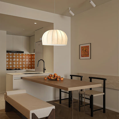 Pendant Dome Fabric Lamp White For Ambient Soft Lighting