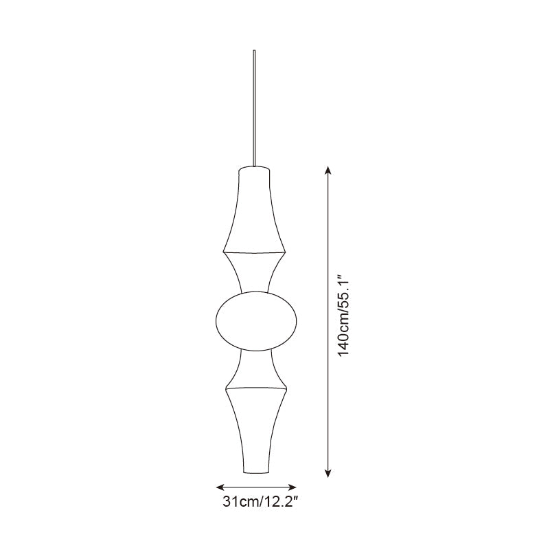 Ambient Lighting For Sculptural Mulberry Paper Pendant Lamp