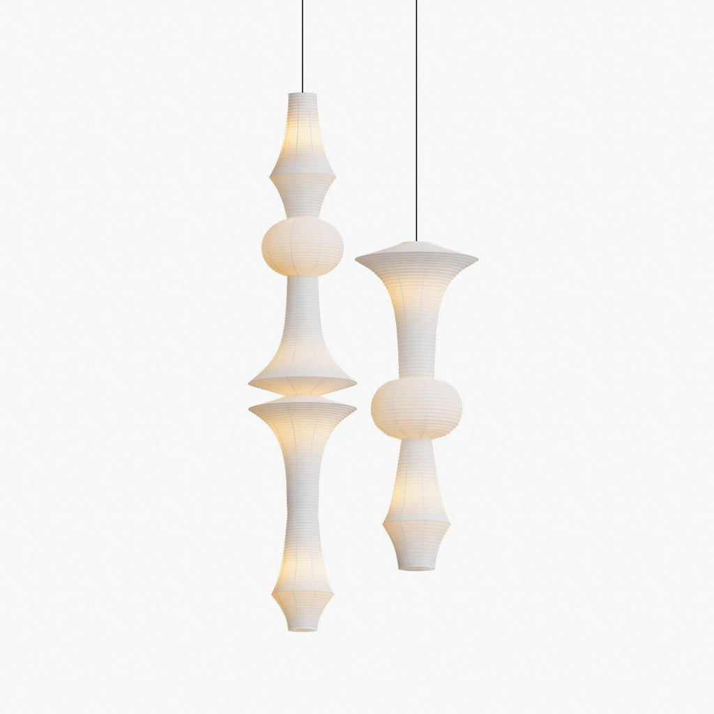 Ambient Lighting For Sculptural Mulberry Paper Pendant Lamp